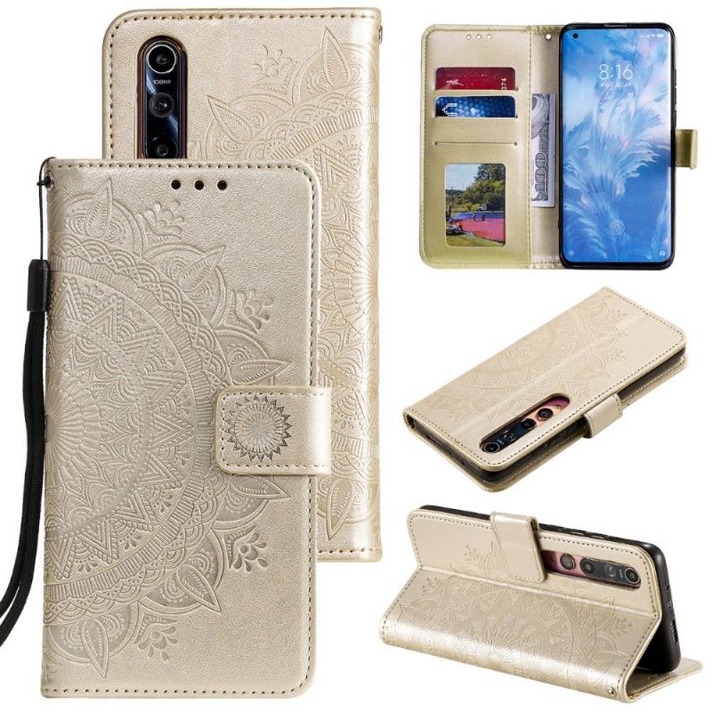 Flip Cover Xiaomi Mi 10 / 10 Pro Anti-fald Mandala Sol Relief