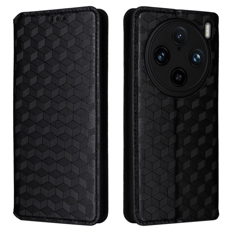 Flip Cover Vivo X100 Pro Diamantmønster