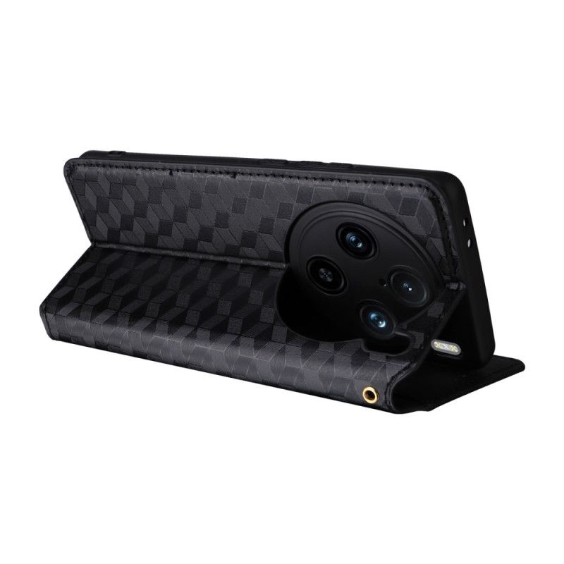 Flip Cover Vivo X100 Pro Diamantmønster