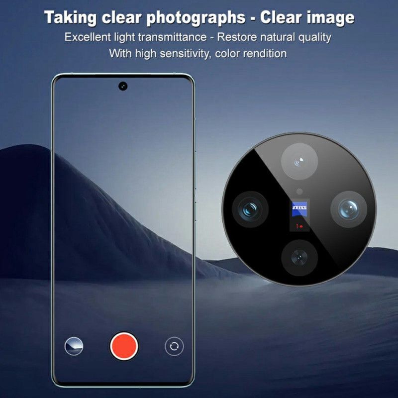 Hærdet Glaslinsebeskytter Til Vivo X100 Pro Selvpositionerende Ramme (sort Version)