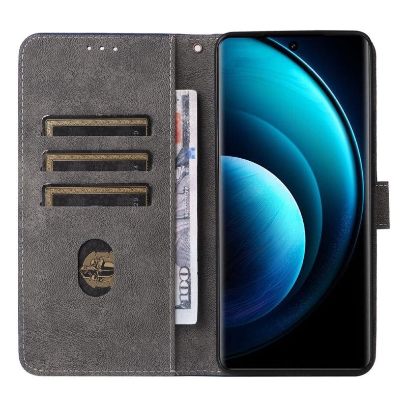 Læder Cover Vivo X100 Pro Rem I Ruskindseffekt