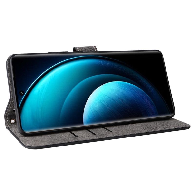 Læder Cover Vivo X100 Pro Rem I Ruskindseffekt