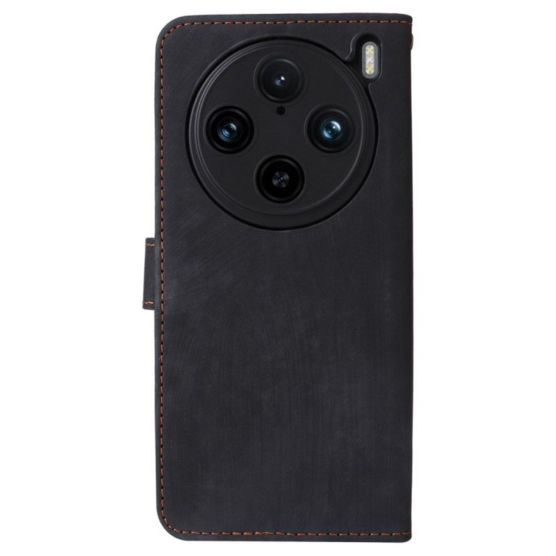 Læder Cover Vivo X100 Pro Rem I Ruskindseffekt