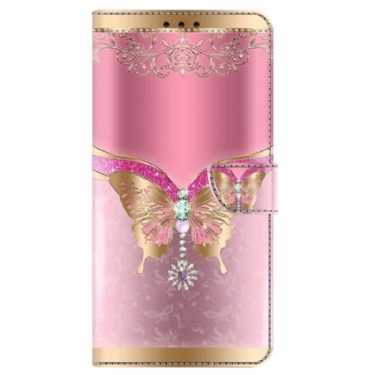Flip Cover iPhone 15 Pro Kostbare Sommerfugle