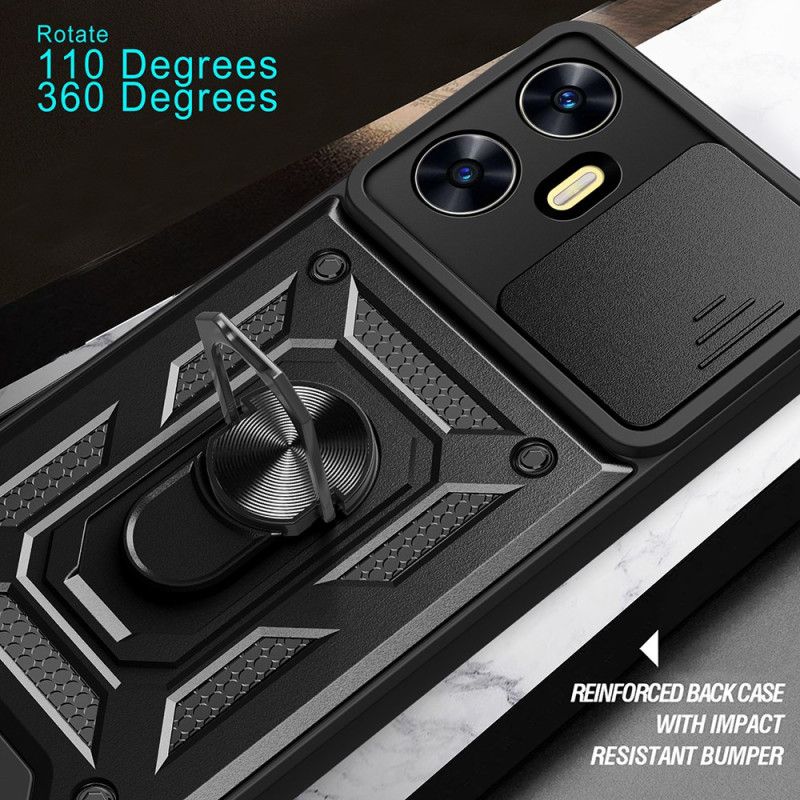 Cover Realme C55 Ringholder Og Glidende Linsebeskytter