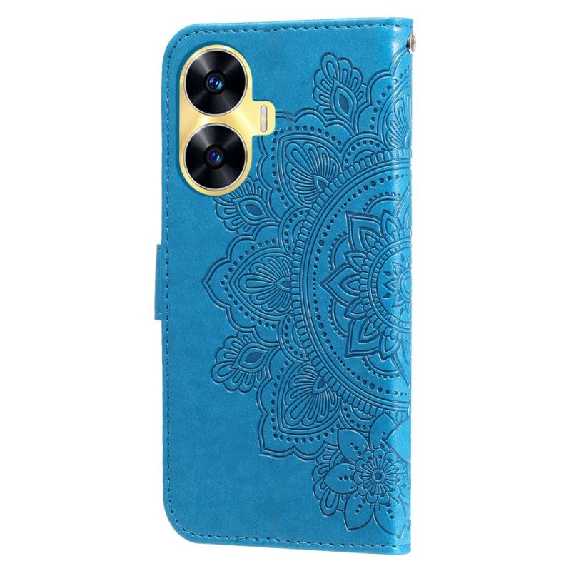 Flip Cover Realme C55 Blomstermønsterrem