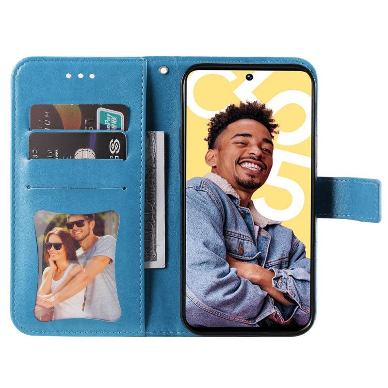 Flip Cover Realme C55 Blomstermønsterrem