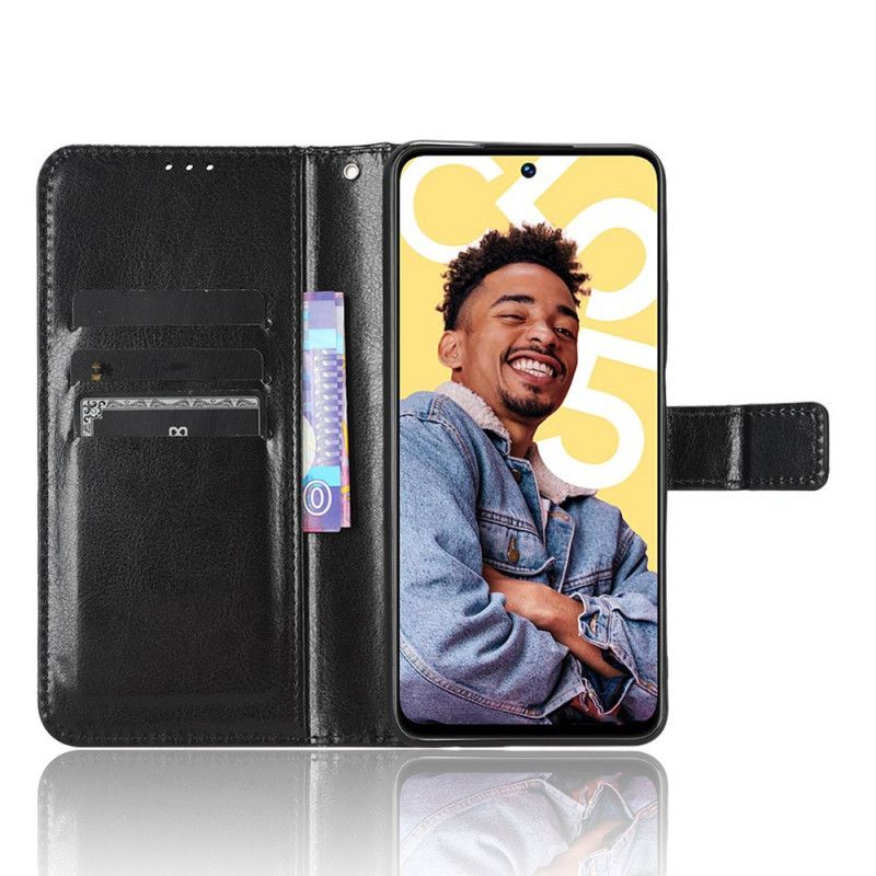 Flip Cover Realme C55 Prangende Kunstlæderrem