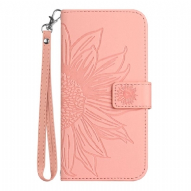 Flip Cover Realme C55 Solsikketrykt Rem