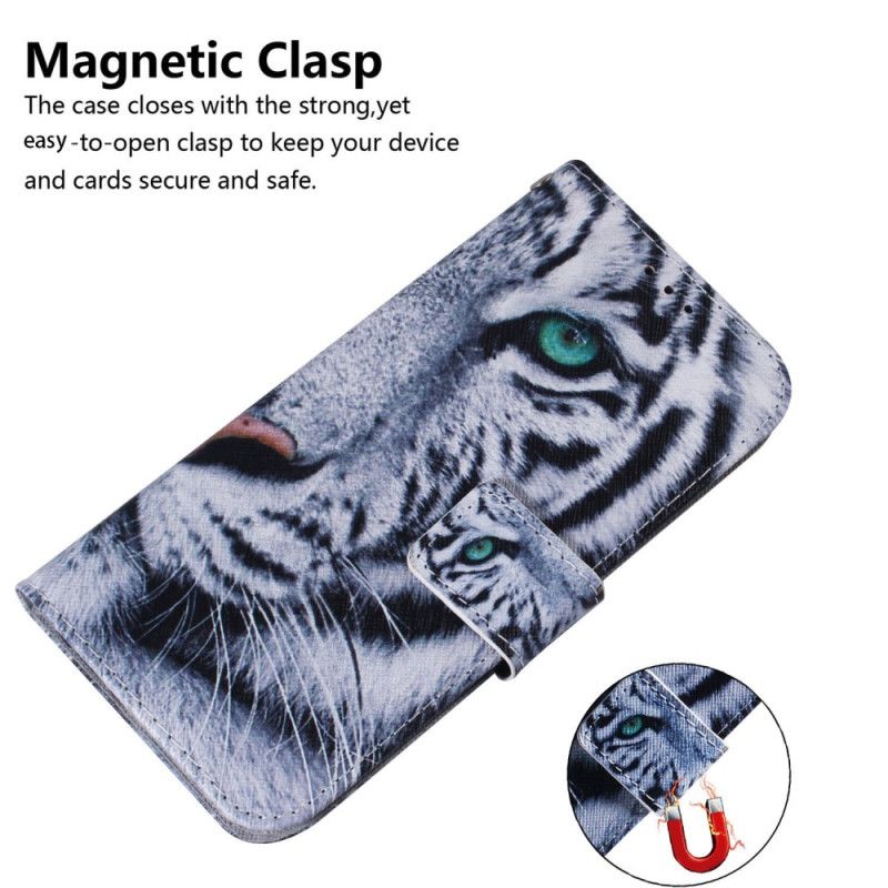 Flip Cover Realme C55 Tiger Hvid