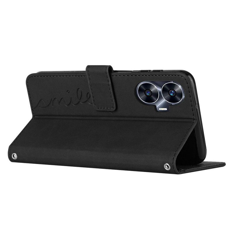 Flip Cover Til Realme C55 Smil Med Skulderrem