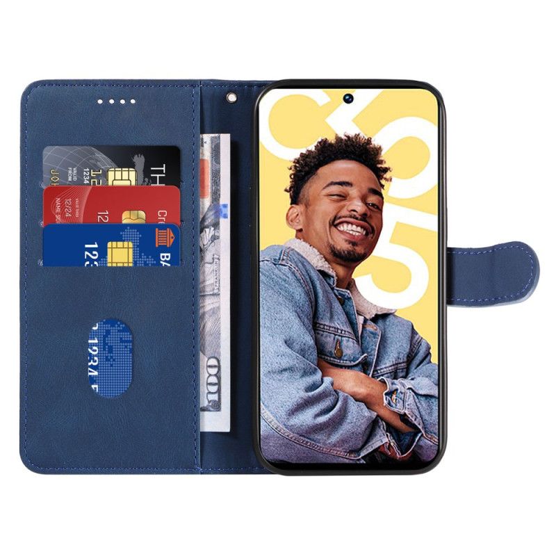 Læder Cover Realme C55 Bølgede Linjer Med Snor