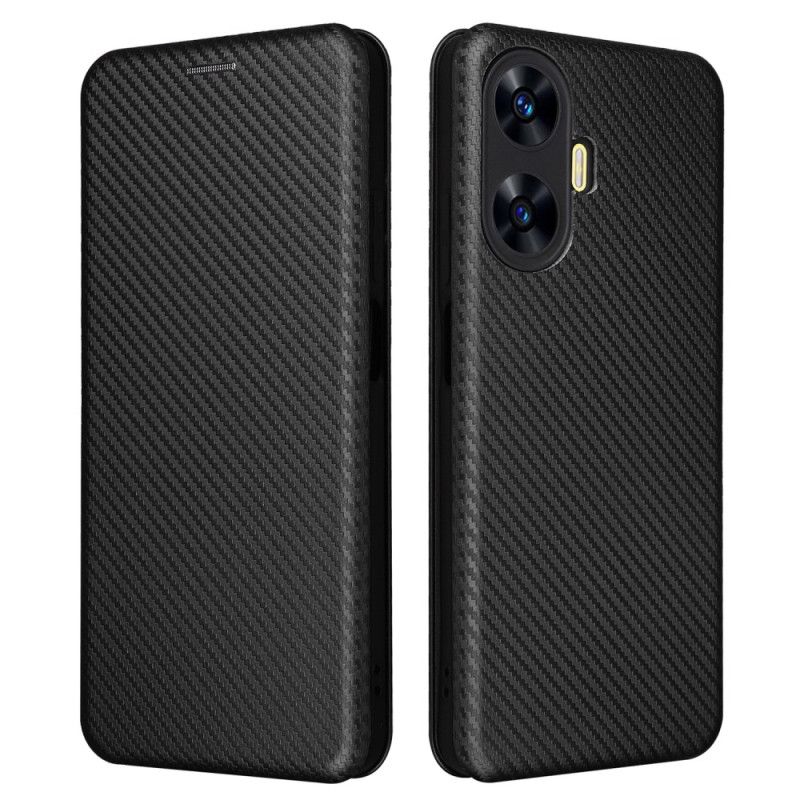 Læder Cover Realme C55 Karbonfiber Fiber