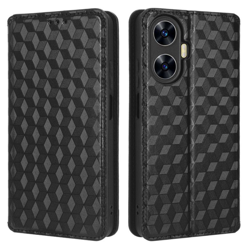 Læder Cover Realme C55 Telefon Etui 3d-mønster