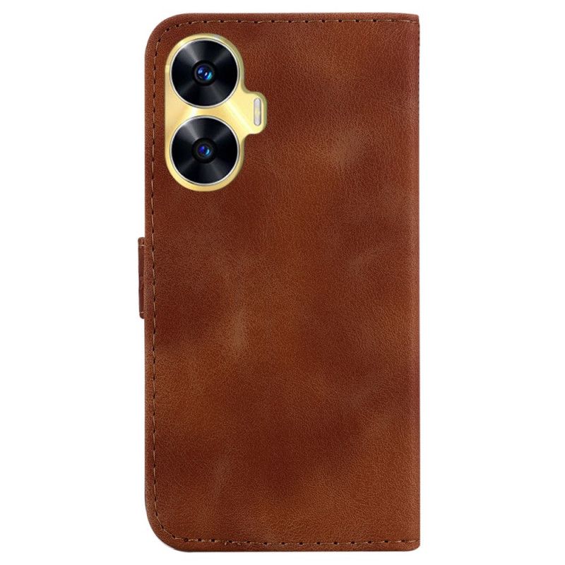 Læder Cover Realme C55 Telefon Etui Design 7 Med Rem