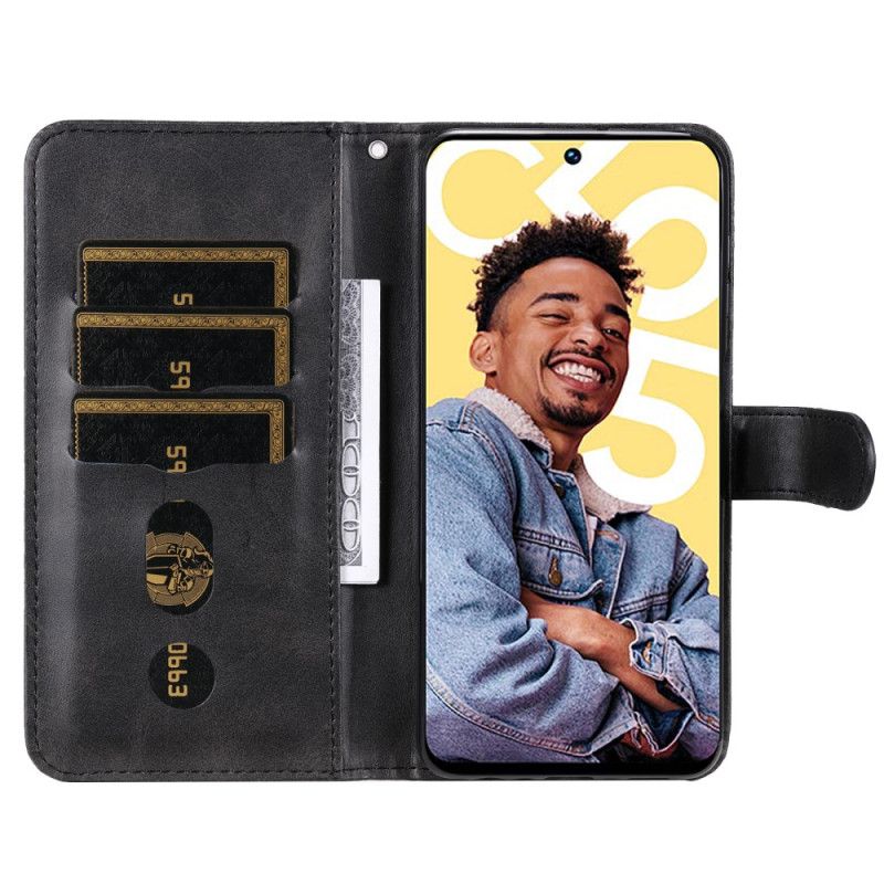 Læder Cover Realme C55 Telefon Etui Møntpung Foran