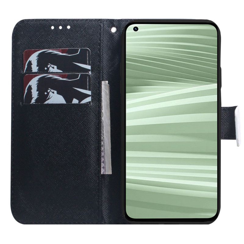 Læder Cover Realme C55 Telefon Etui Panda