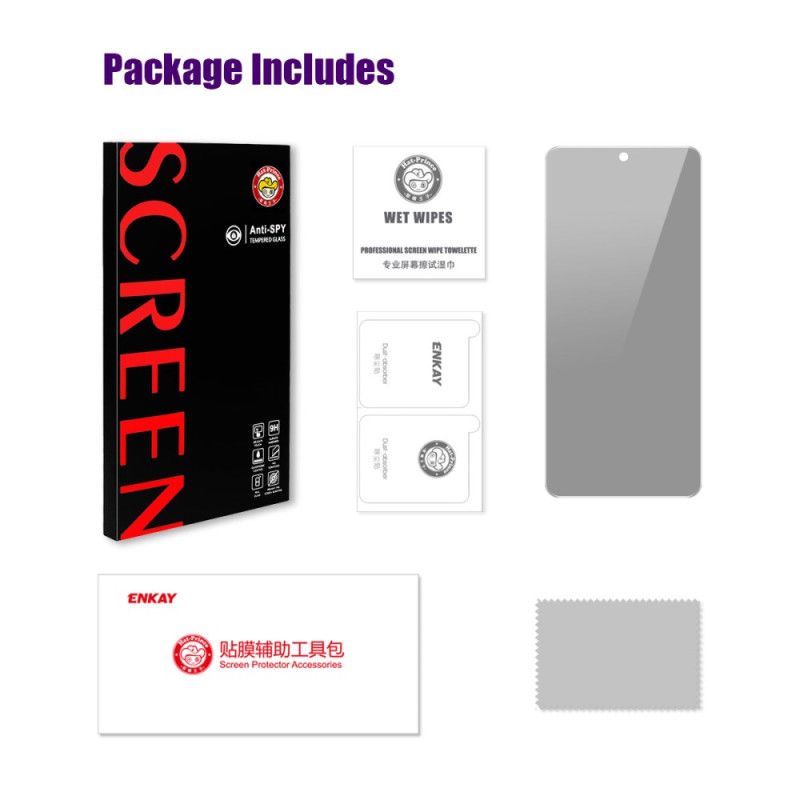 Anti-spion Hærdet Glasskærmbeskytter Til Realme C67