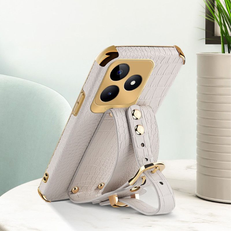 Cover Realme C53 Armbåndsstøtte Med Krokodilletekstur