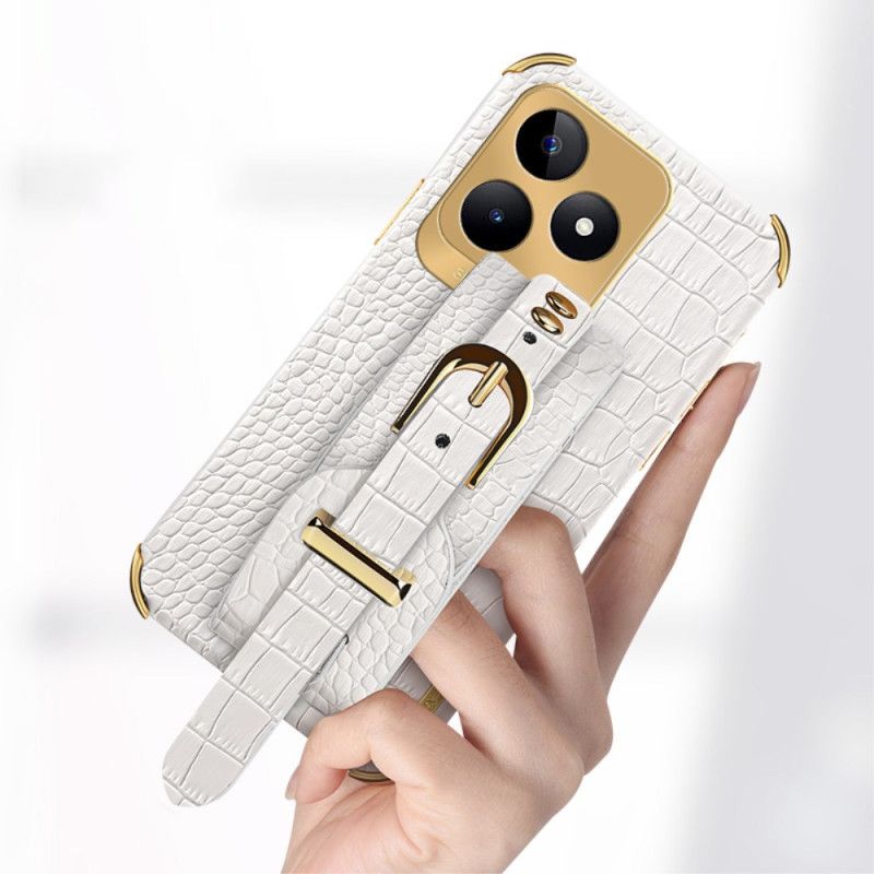 Cover Realme C53 Armbåndsstøtte Med Krokodilletekstur