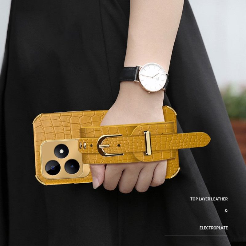 Cover Realme C53 Armbåndsstøtte Med Krokodilletekstur