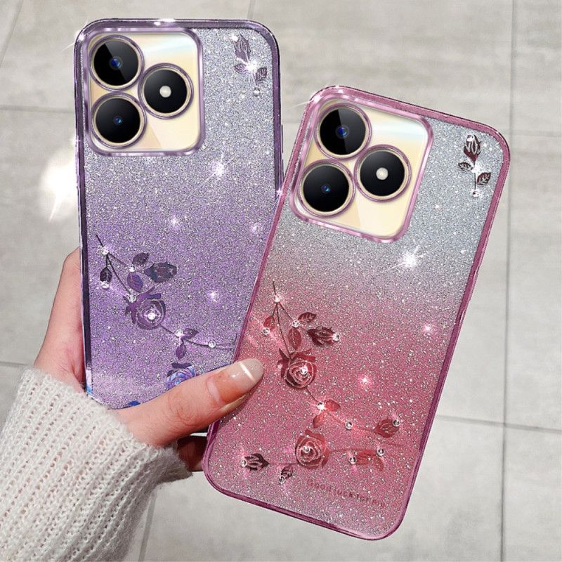 Cover Realme C53 Kadem Glitter- Og Rhinstenholder