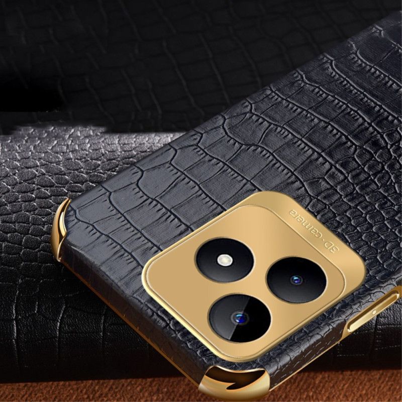 Cover Realme C53 Ringholder Med Krokodilletekstur