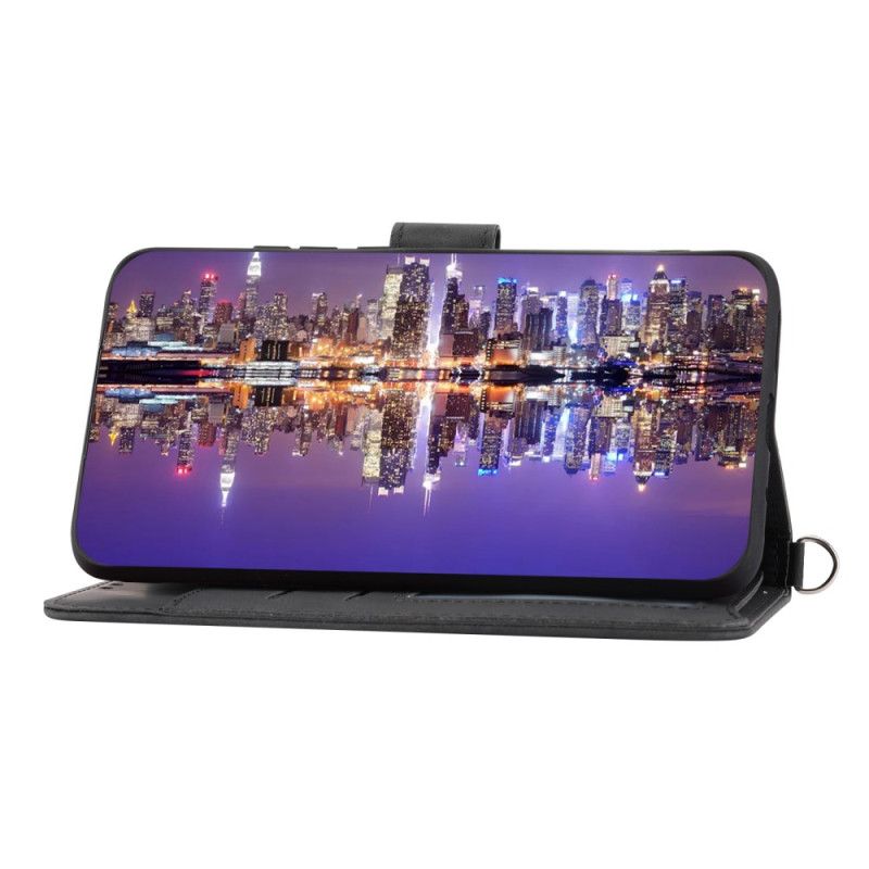 Flip Cover Realme C53 Blomstermønster Med Rem Og Skulderrem