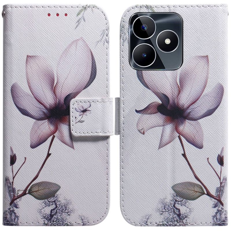 Flip Cover Realme C53 Lyserød Blomst