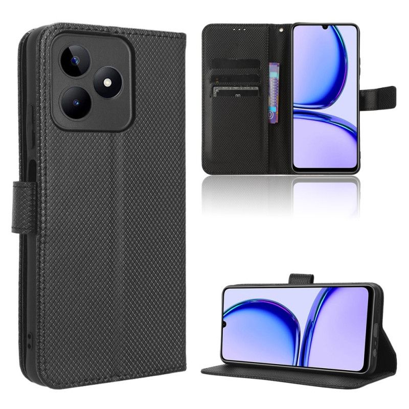 Flip Cover Realme C53 Tekstureret Med Rem