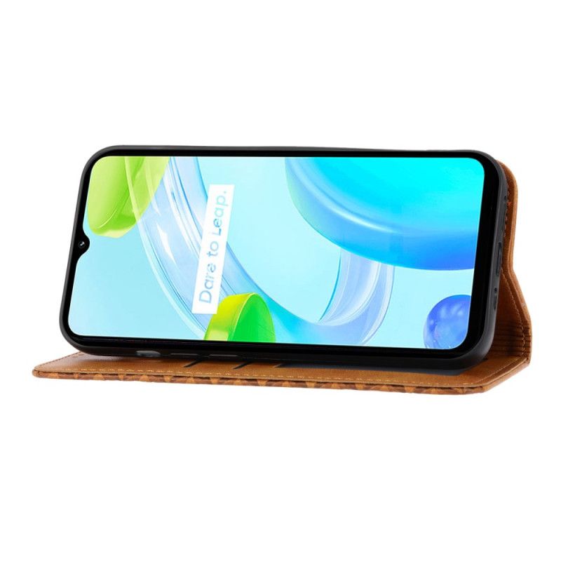 Flip Cover Til Realme C53 Diamantmønsterrem