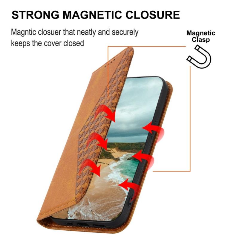 Flip Cover Til Realme C53 Diamantmønsterrem