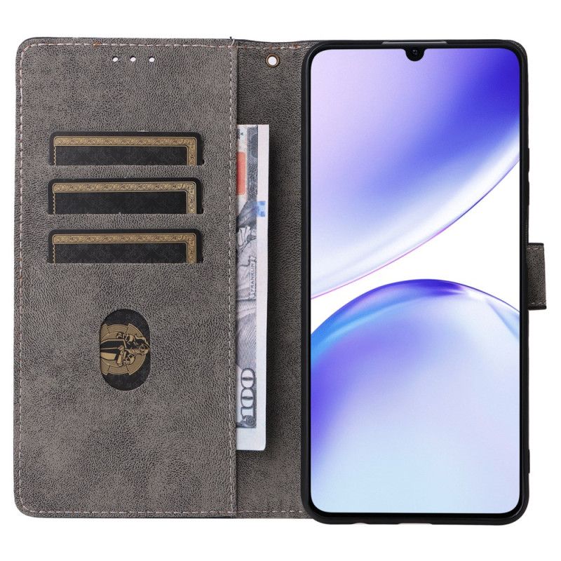 Flip Cover Til Realme C53 Rfid-beskyttelse Med Snor