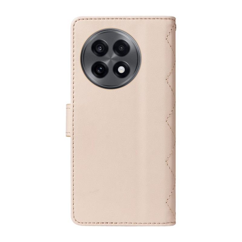 Flip Cover Oneplus 13r Quiltet Med Rem Og Skulderrem
