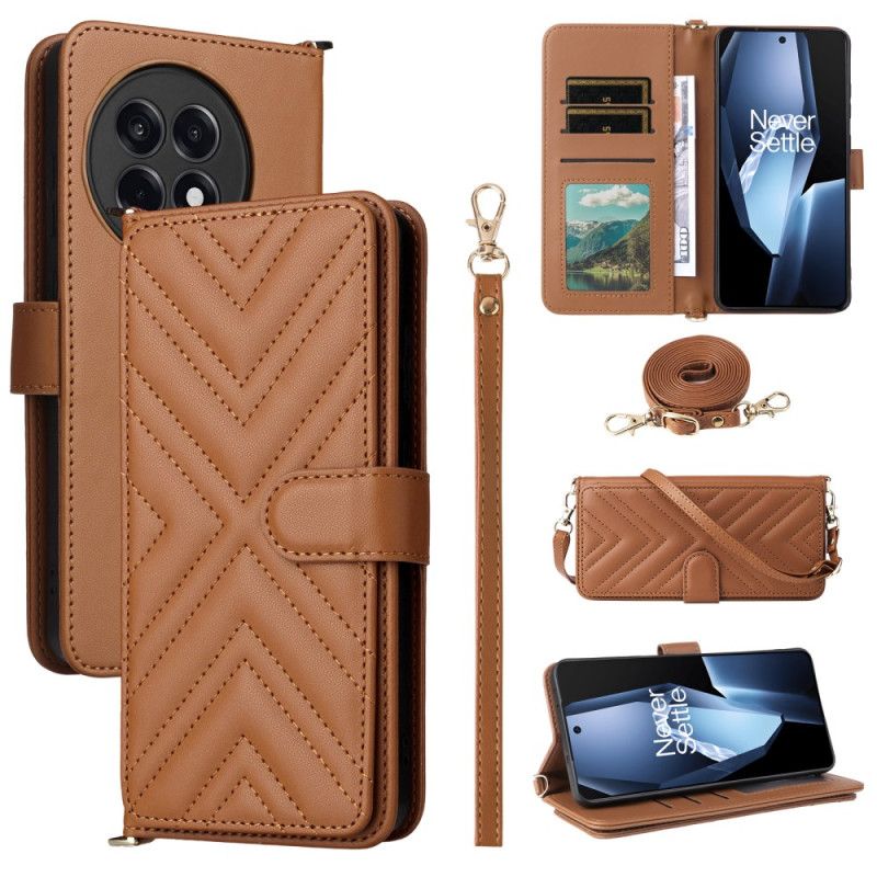 Flip Cover Oneplus 13r Stilfuld Med Rem Og Skulderrem