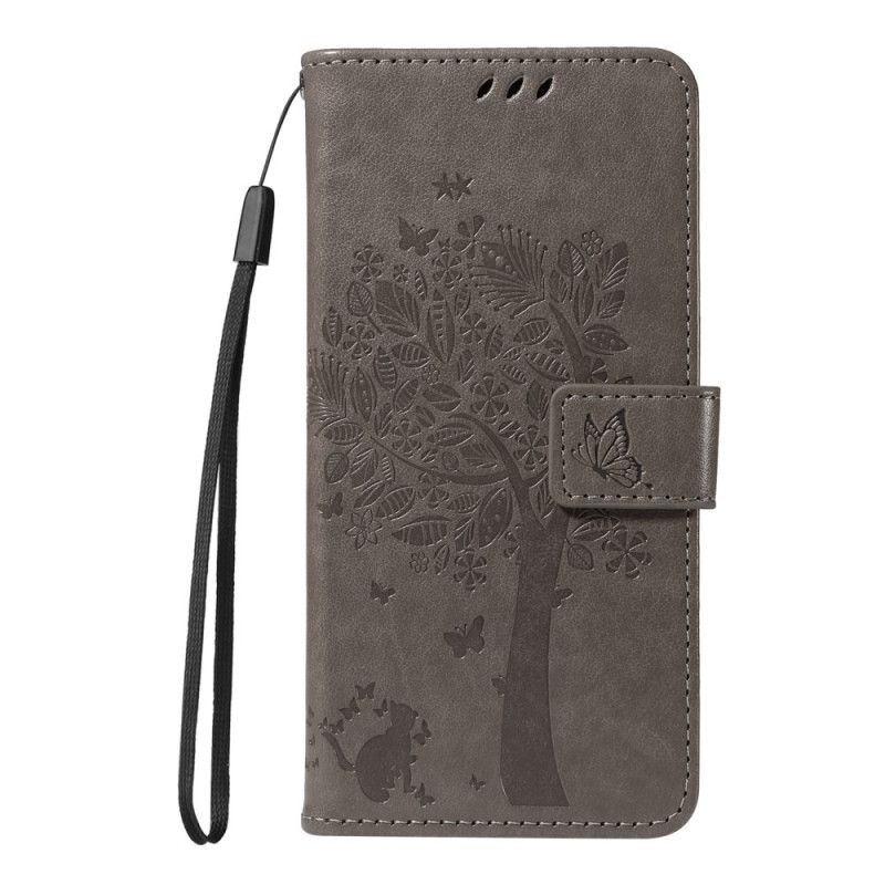 Flip Cover Oneplus 13r Træ Og Kat