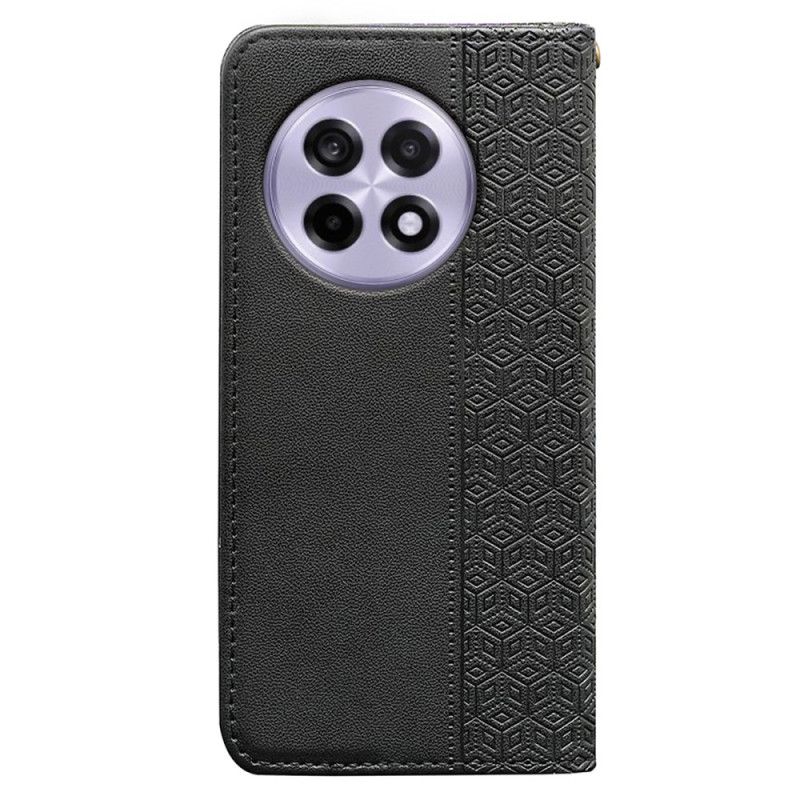 Læder Cover Oneplus 13r Telefon Etui Ternet Mønsterrem