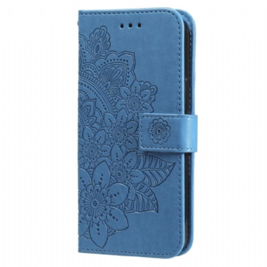Flip Cover Xiaomi Redmi Note 13 Pro Plus 5g Blomstermønster Med Rem