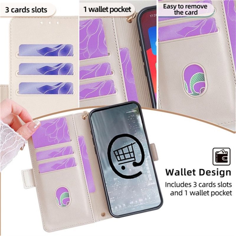 Flip Cover Realme C71 Rfid-blokering Og Guld Lås