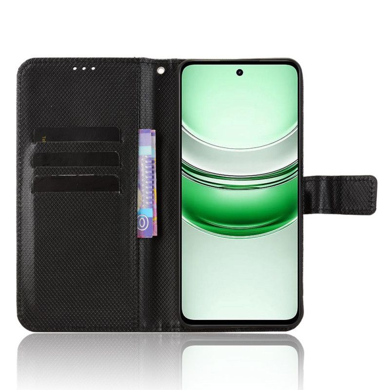 Læder Cover Realme C71 Telefon Etui Diamanttekstur