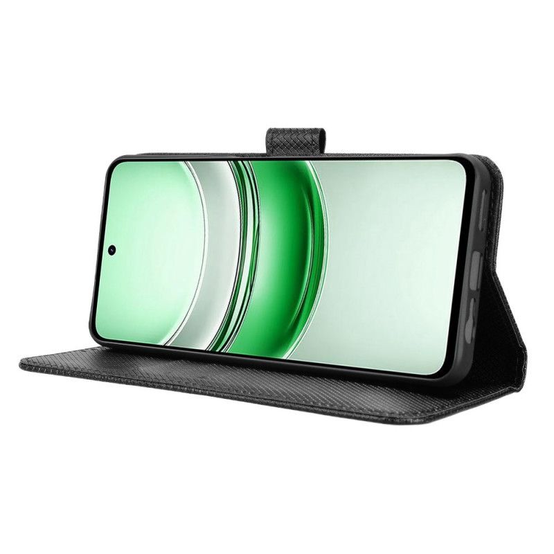 Læder Cover Realme C71 Telefon Etui Diamanttekstur