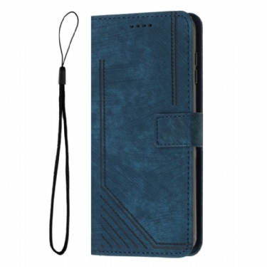 Læder Cover Realme C71 Telefon Etui Linjer