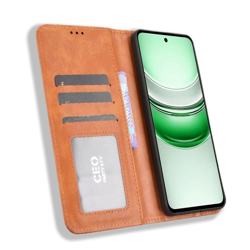 Læder Cover Realme C71 Telefon Etui Vintage Frise