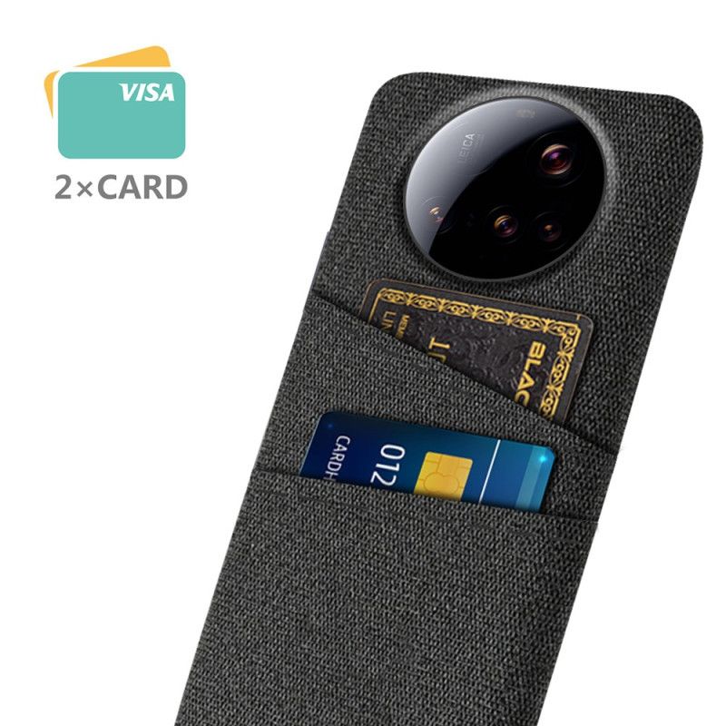 Cover Til Xiaomi 15 Ultra Dobbelt Kortholder I Stof