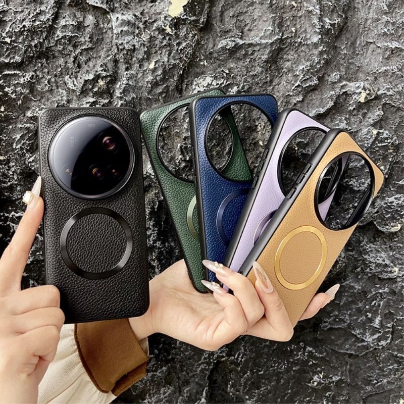 Cover Xiaomi 15 Ultra Kompatibel Med Magsafe-lychee-lædereffekt