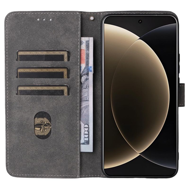 Flip Cover Til Xiaomi 15 Ultra Rfid-blokering Med Ruskindseffekt