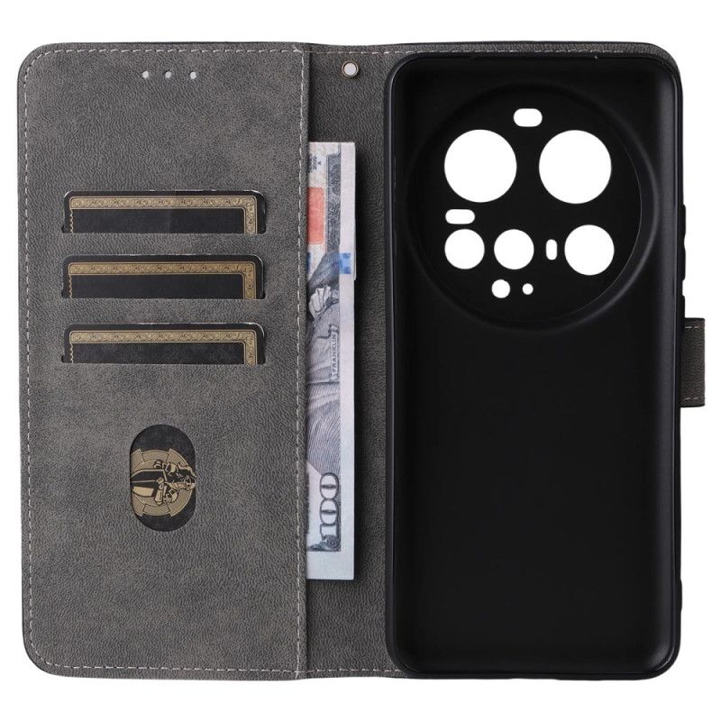 Flip Cover Til Xiaomi 15 Ultra Rfid-blokering Med Ruskindseffekt