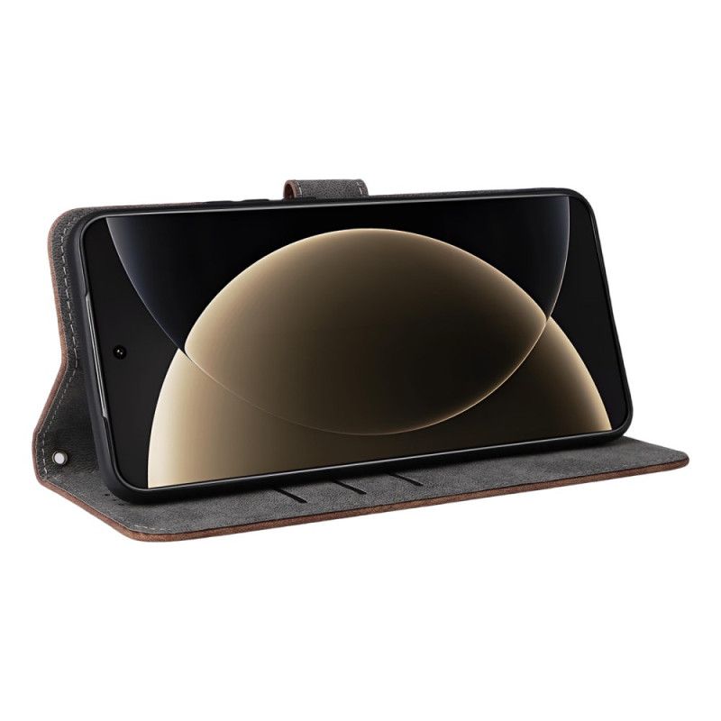 Flip Cover Til Xiaomi 15 Ultra Rfid-blokering Med Ruskindseffekt