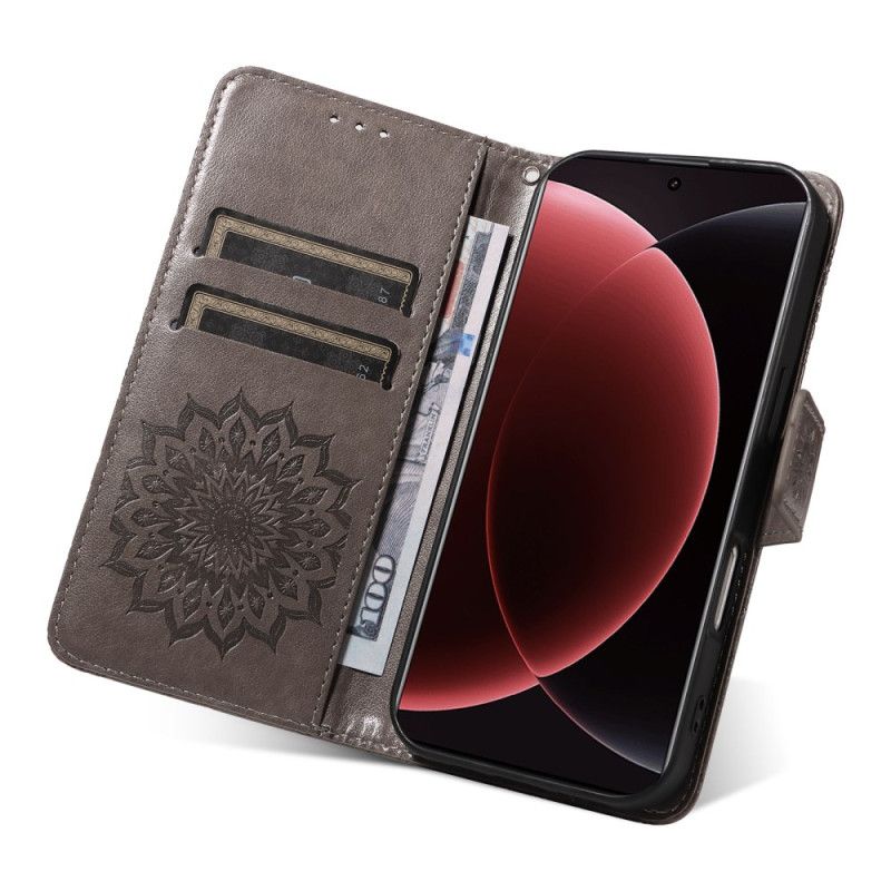 Flip Cover Til Xiaomi 15 Ultra Solsikkemønster