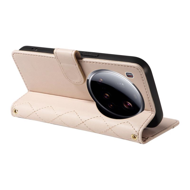 Flip Cover Xiaomi 15 Ultra Polstret Med Rem Og Skulderrem